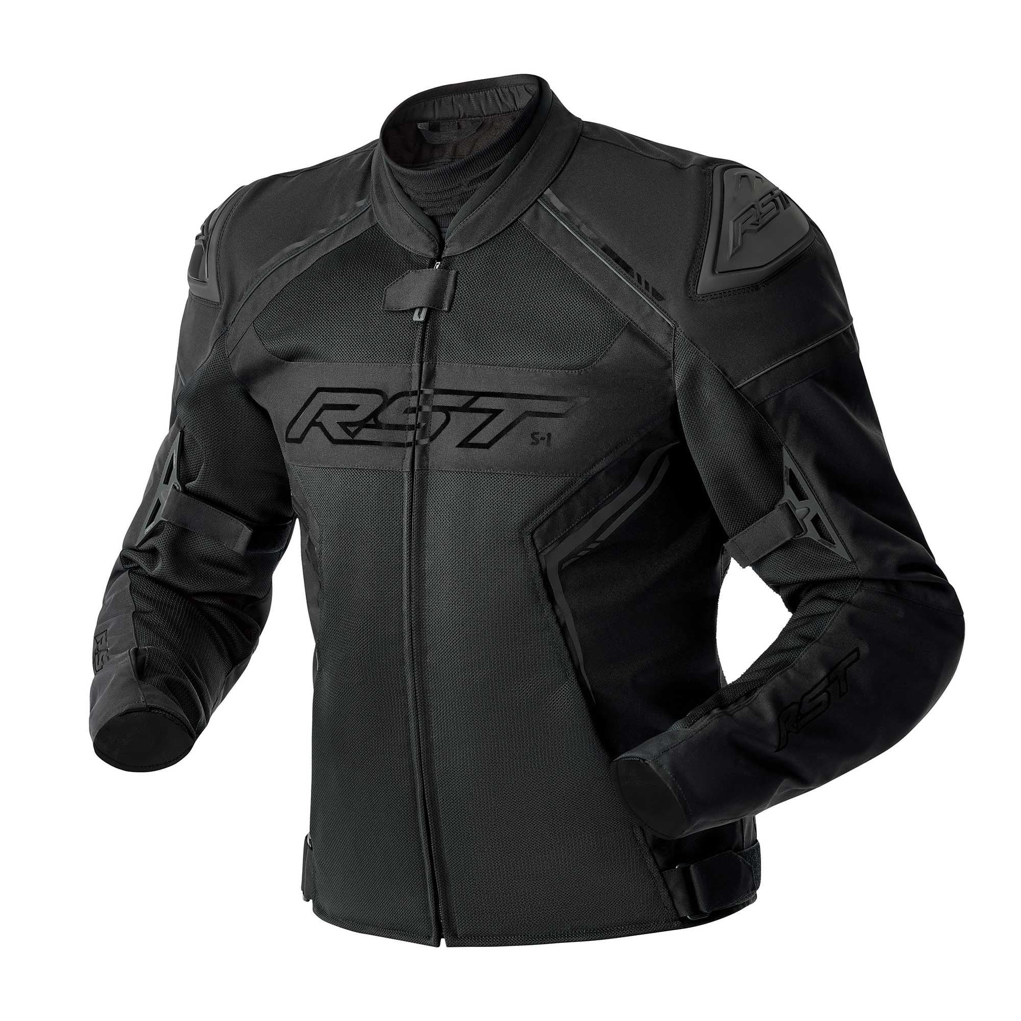 RST Women's Motorcycle Textile Jacket - S1 Mesh D3O Vented (Black / Black)