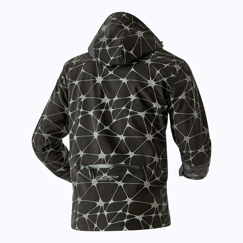 RST Motorcycle Riding Hoodie Jacket - Havoc Softshell D3O Armour (Web Design)