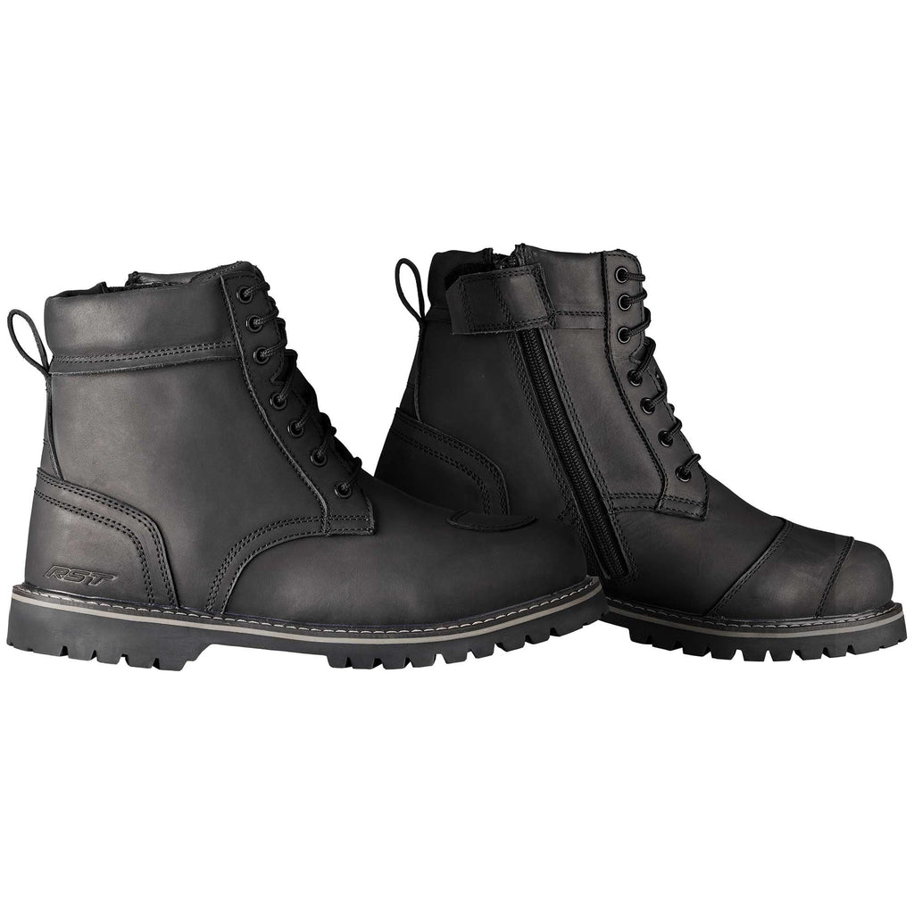 RST Motorcycle Urban | Classic Boots - Roadster 3 CE Waterproof Riding Shoes (Black)