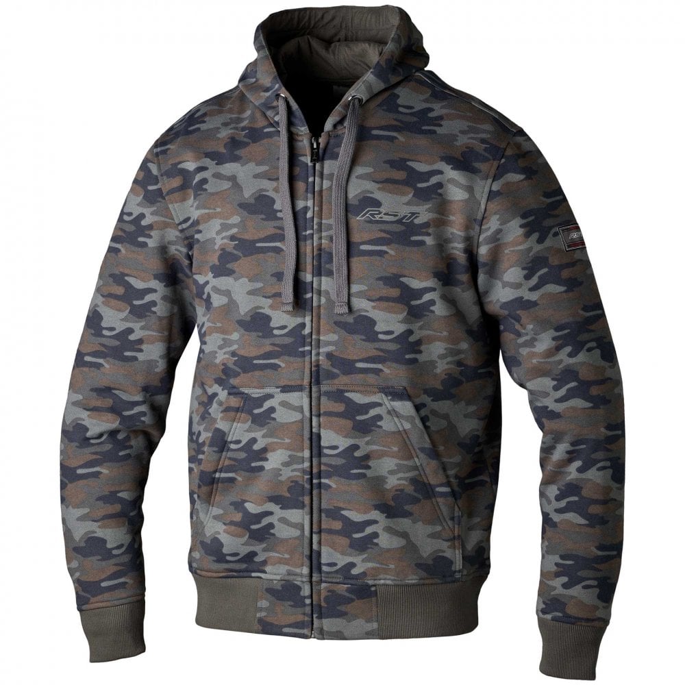 RST Motorcycle Riding Hoodie - Zip Through Urban CE (Camo)