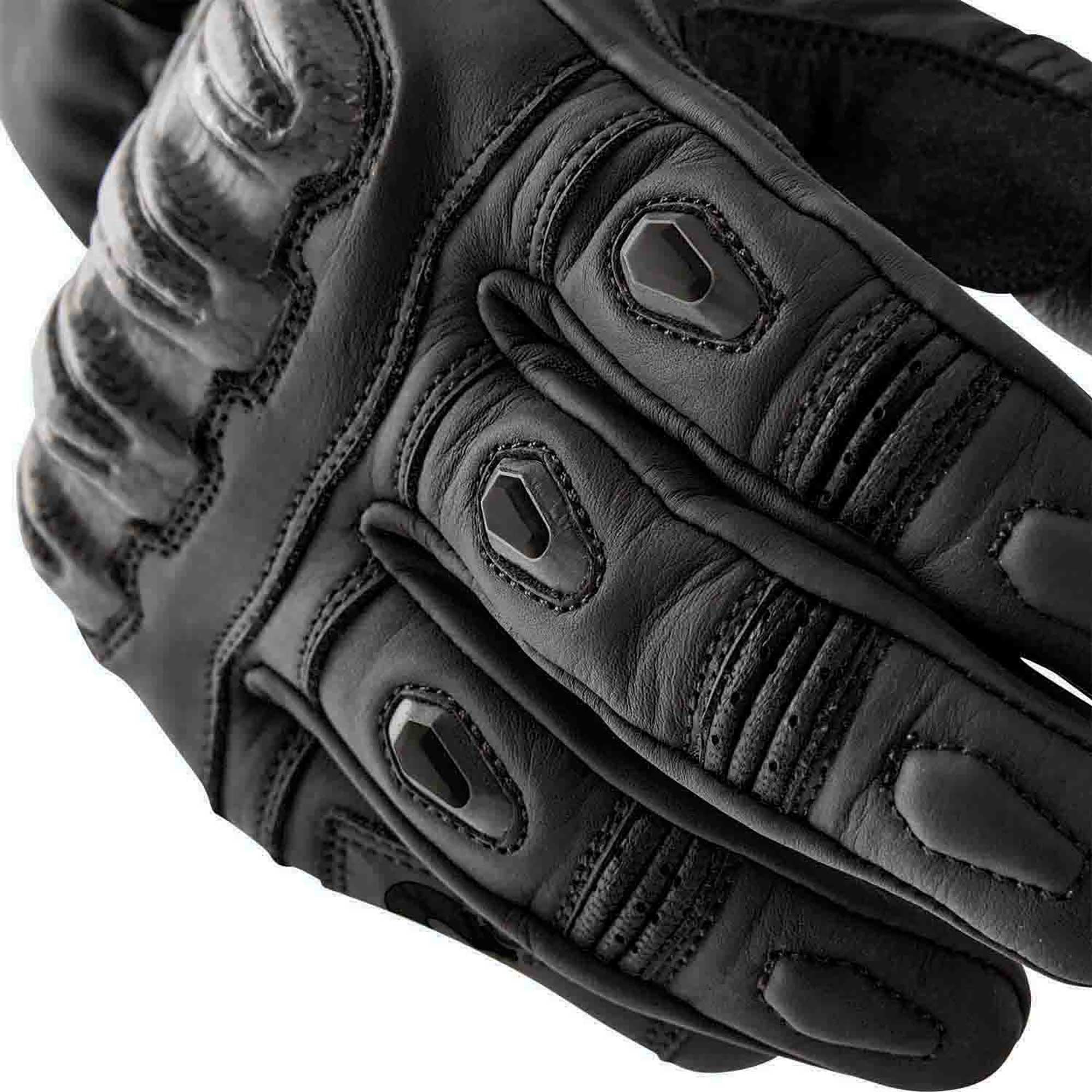 RST S1 V2 CE Motorcycle Road | Sports Leather Gloves (Black / Black)