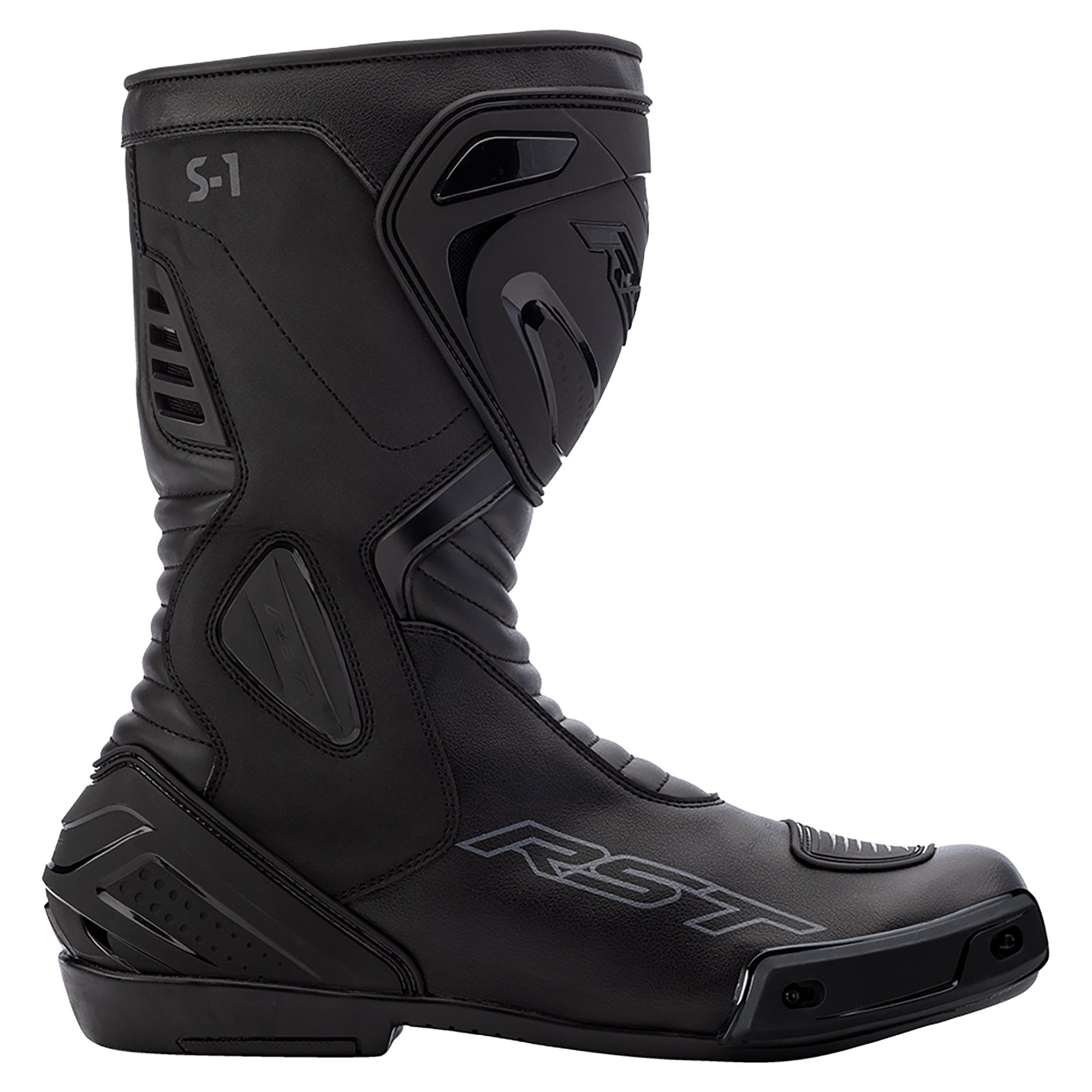 RST Motorcycle Sports Boots - S1 Mens CE Waterproof (Black / Black)
