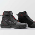 RST Motorcycle Road Short Boots - Frontier CE Riding Shoe (Black / Red)