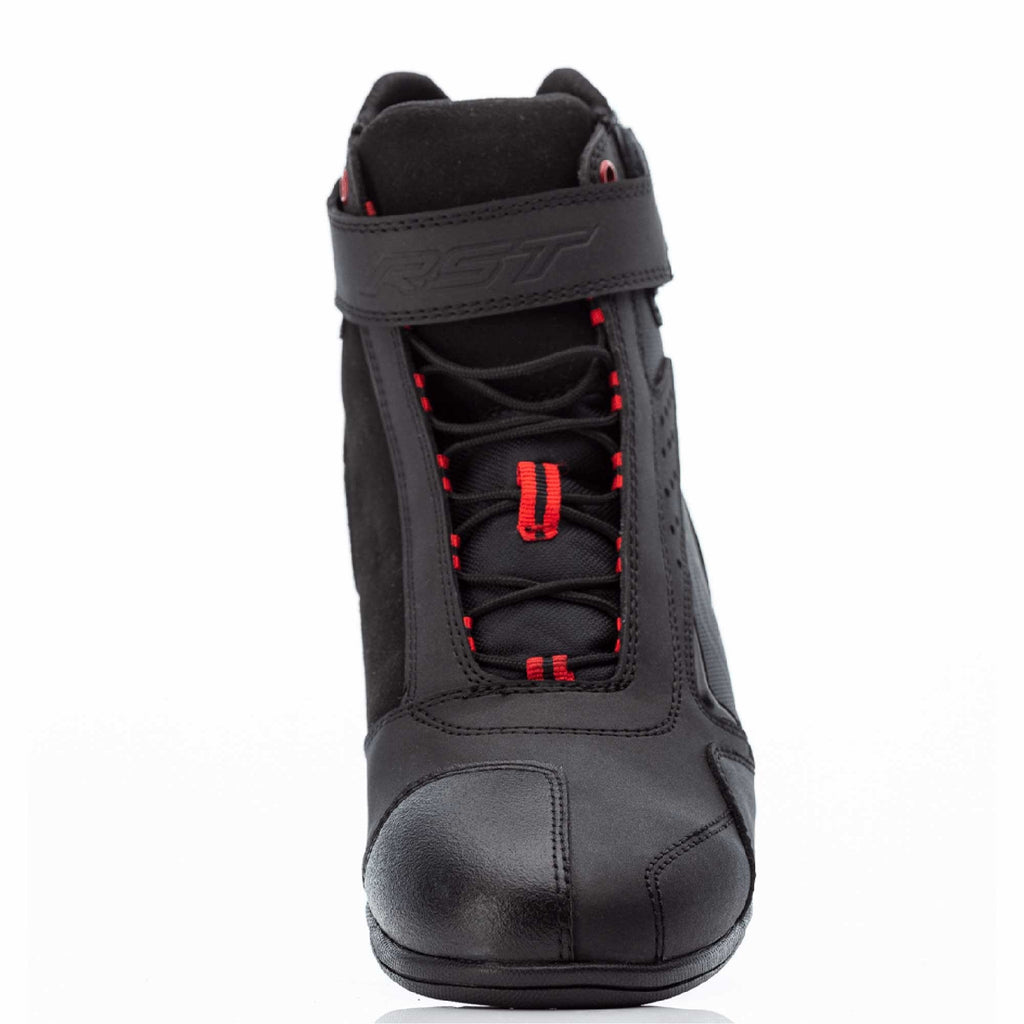 RST Motorcycle Road Short Boots - Frontier CE Riding Shoe (Black / Red)