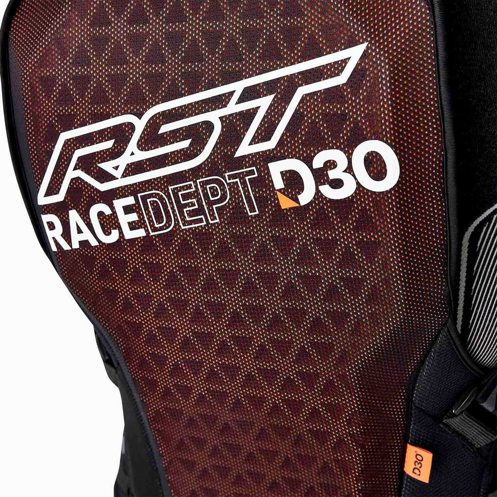 RST Motorcycle Back Protector - Race Dept D3O CE2 With Straps and Kidney Belt