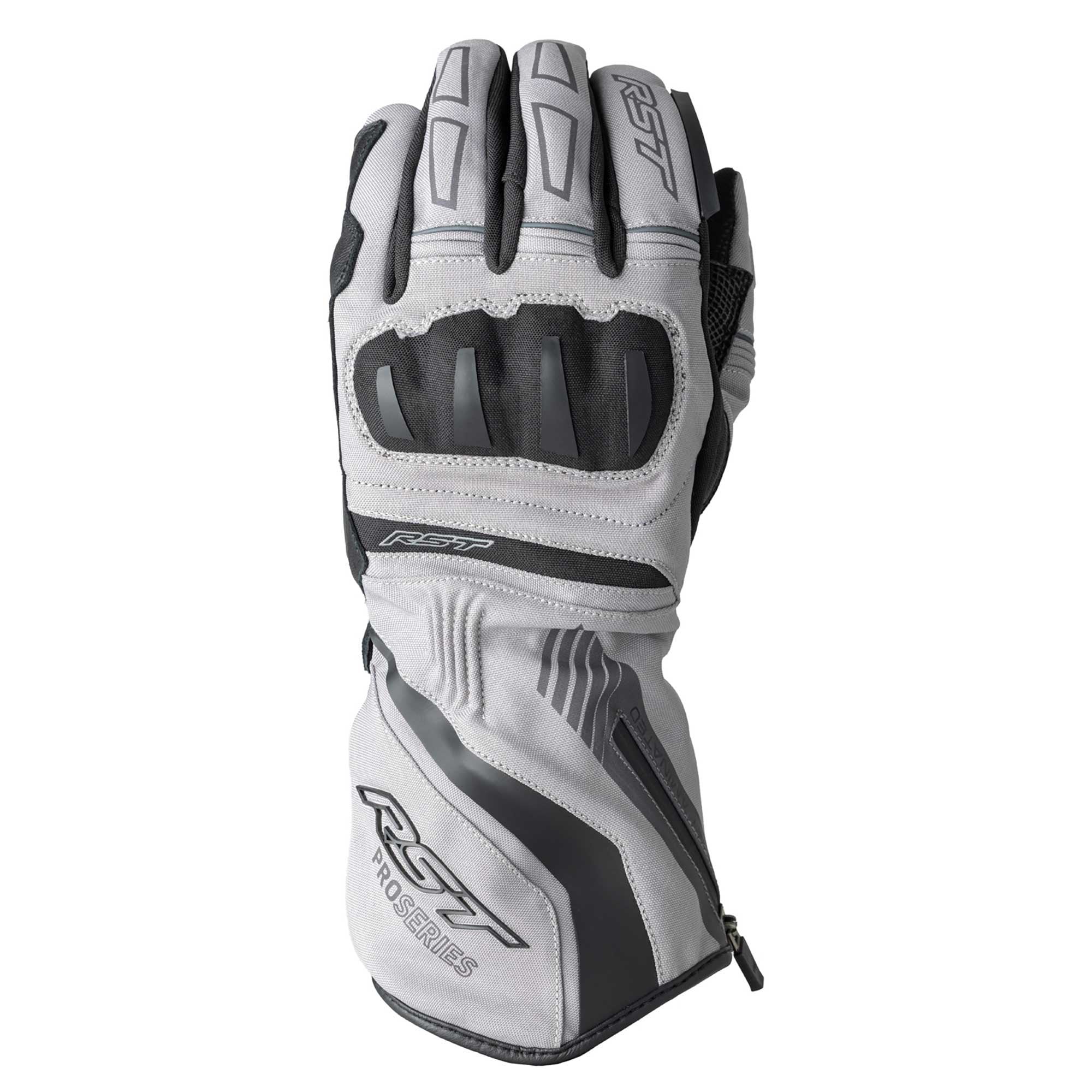 RST Motorcycle Winter Gloves - Pro Series Vega Laminated Waterproof (Silver / Black)