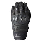 RST Motorcycle Sports Leather Short Gloves - Freestyle 3 D3O Armour (Black / Black)