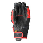 RST Motorcycle Sports Leather Short Gloves - Freestyle 3 D3O Armour (Black / Red)