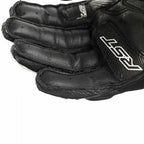 RST Women's Motorcycle Short Leather Gloves - Stunt III CE (Black / Black)