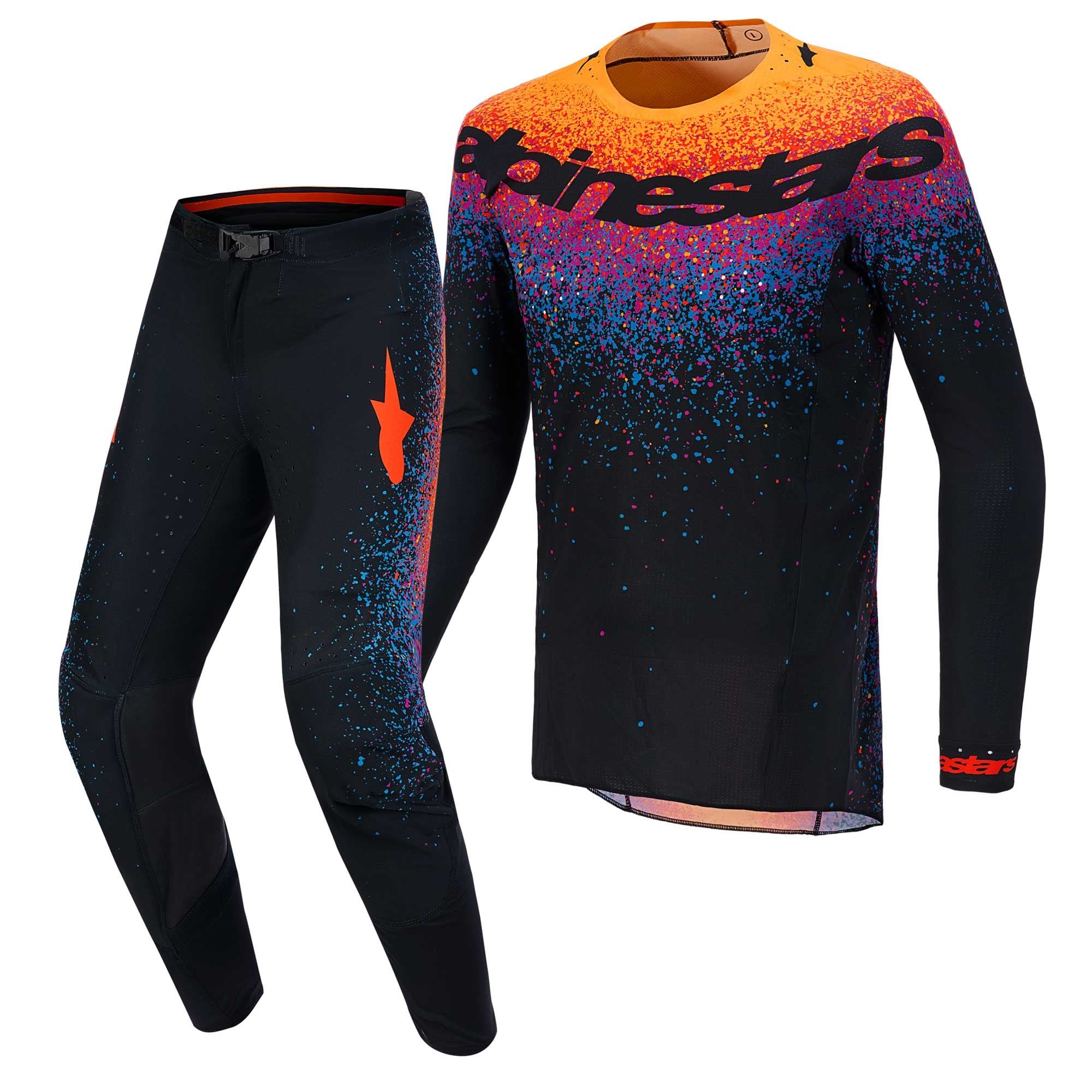Alpinestars (Limited Edition) MX Jersey & Pant Kit Deal - SuperTech BLACK HOLE (Black/Burst)