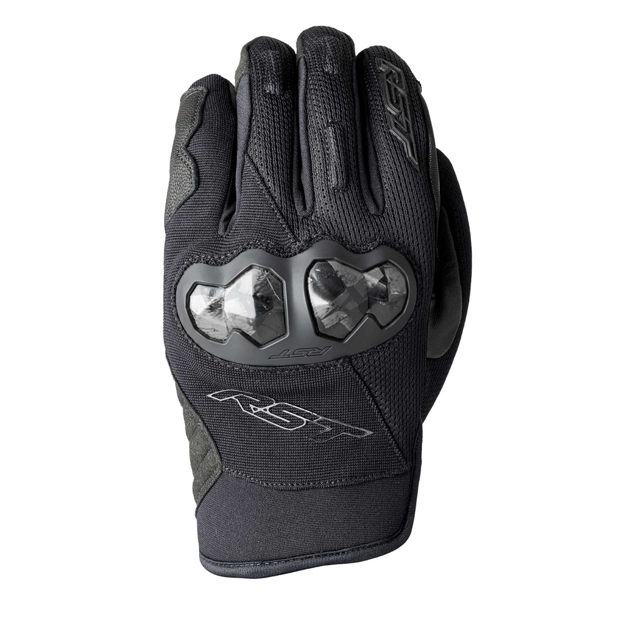 RST Motorcycle Vented Short Gloves - Jetstream (Black / Black)