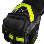 RST Motorcycle Vented Short Gloves - Urban Air 3 Mesh CE (Black / Flo Yellow)