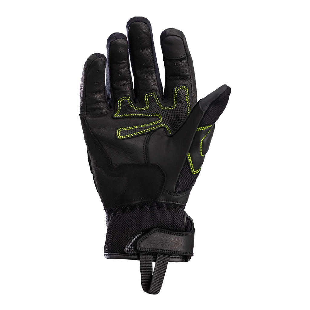 RST Motorcycle Vented Short Gloves - Urban Air 3 Mesh CE (Black / Flo Yellow)