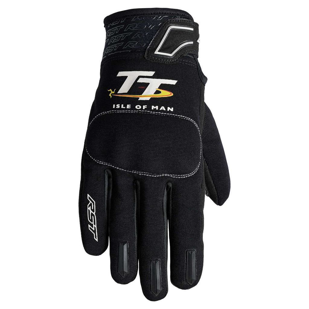 RST Motorcycle Urban Short Gloves - IOM TT Team Evo CE (Black / White)
