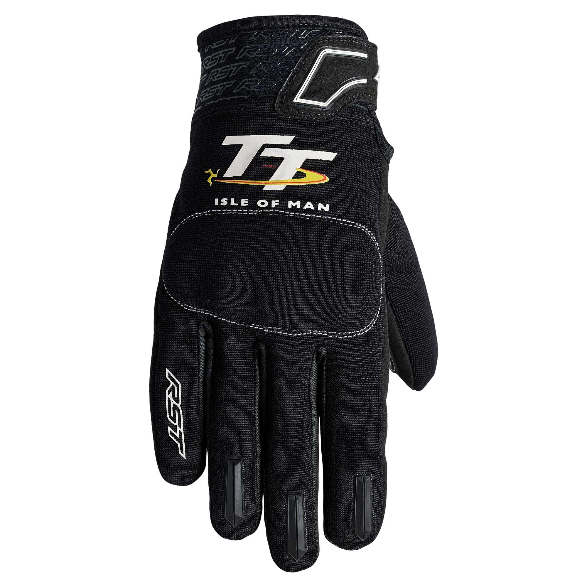 RST Motorcycle Urban Short Gloves - IOM TT Team Evo CE (Black / White)