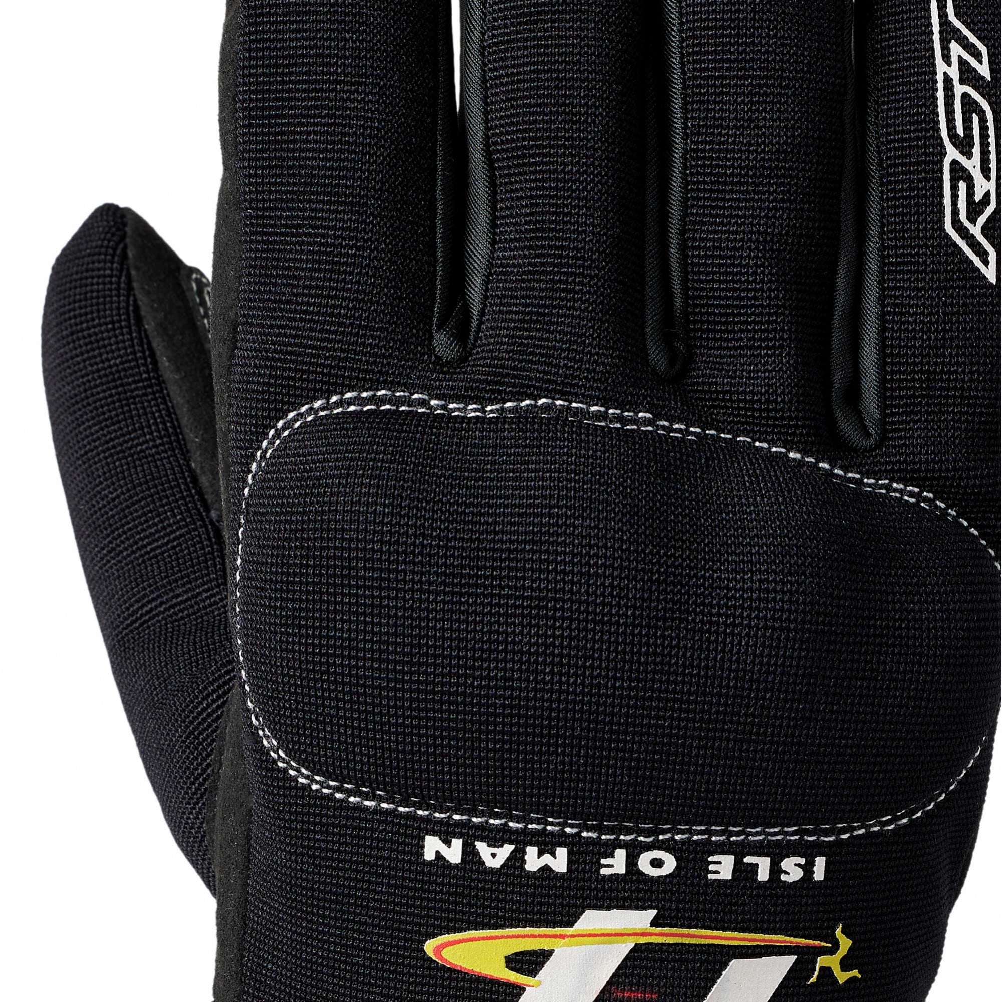 RST Motorcycle Urban Short Gloves - IOM TT Team Evo CE (Black / White)