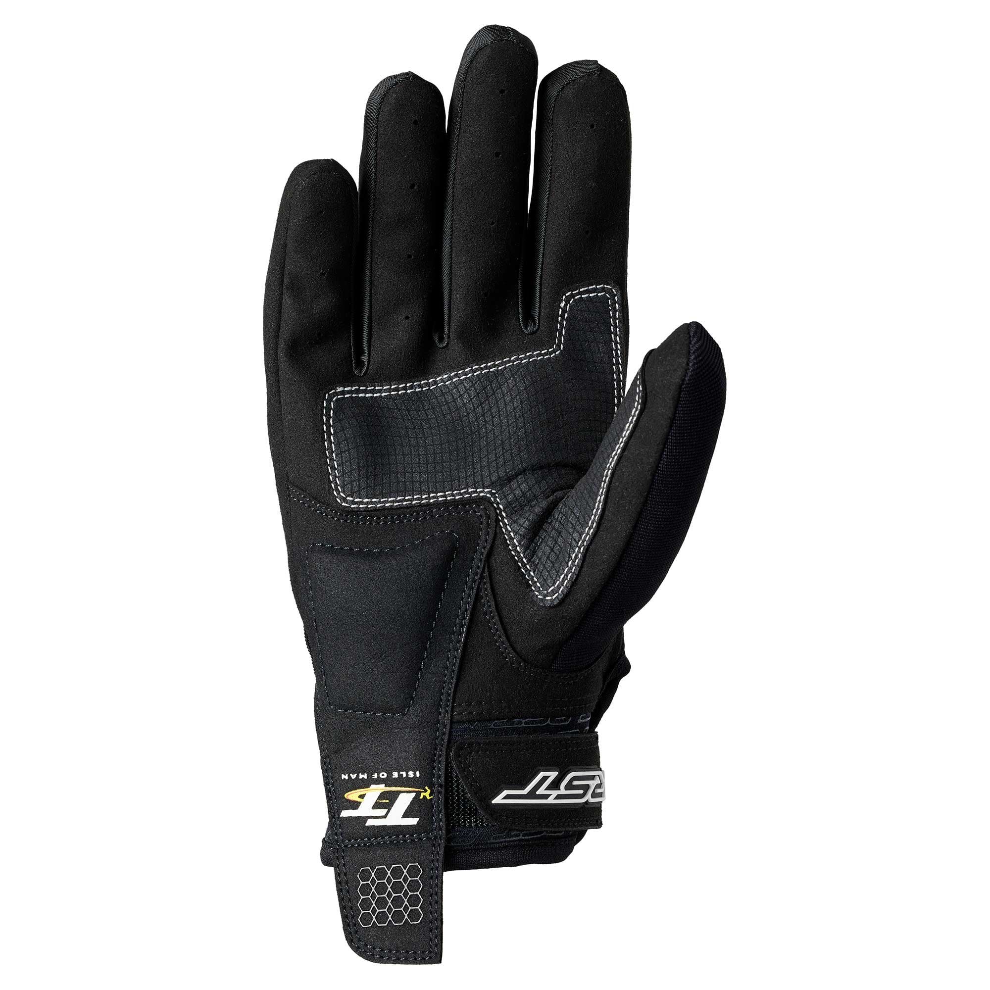 RST Motorcycle Urban Short Gloves - IOM TT Team Evo CE (Black / White)