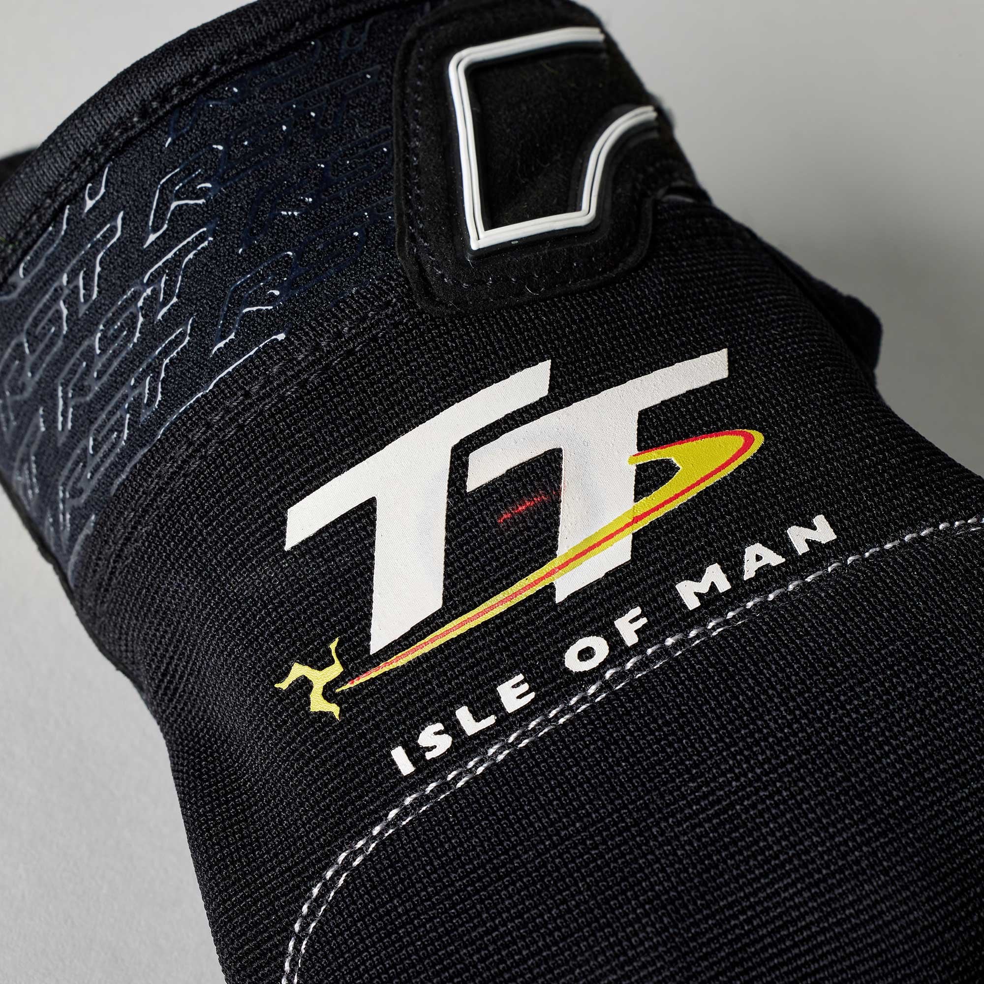 RST Motorcycle Urban Short Gloves - IOM TT Team Evo CE (Black / White)