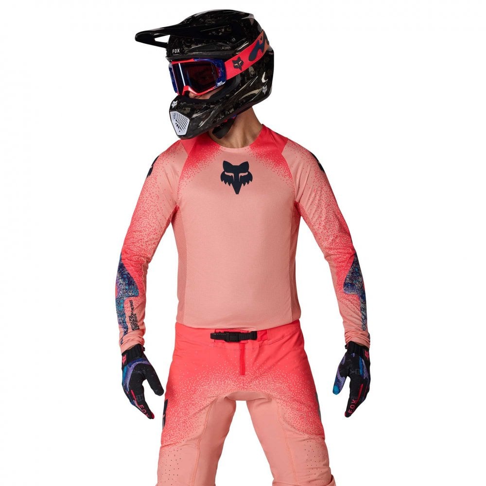 FOX (Limited Edition) MX Jersey & Pant Kit Deal - FlexAir VISION A1 (Neon Pink/Peach/Black/Blue)