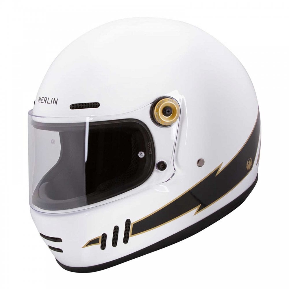 Merlin (2025) Full Face Helmet - Revival - Flash (Gloss White)