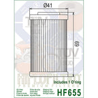 HiFlo Oil Filter - HF655 - KTM SXF250 05-12, SXF450 13-15, EXCF250 07-12, EXCF450/500 12-16, XCF250 07-12, Husqvarna FC450 14-15, FE450 14-16, FE501 14-16