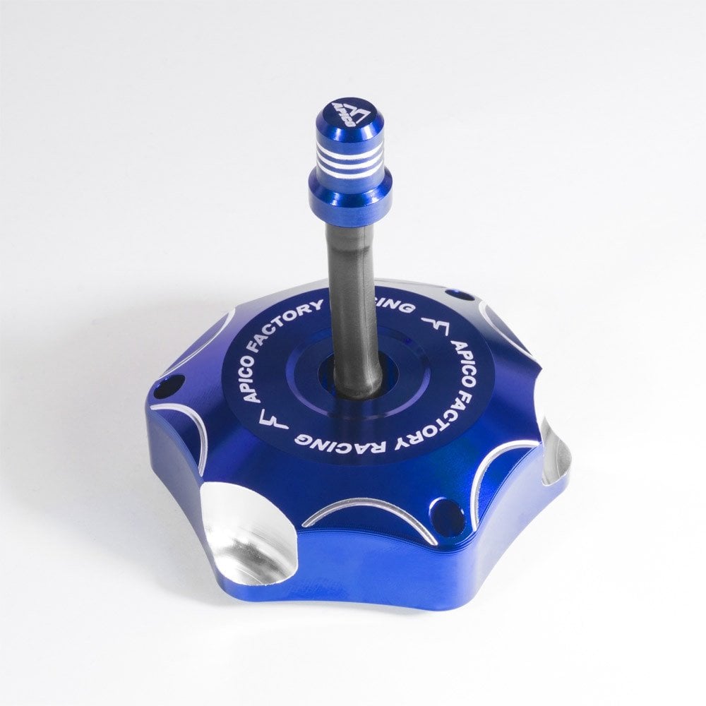 Apico - Fuel Cap w/Breather - YZ85 02-21, YZ125/250 02-26. YZF250 03-13, YZF450 03-13, WRF250 03-13, WRF450 03-15, YZ125X 17-26, YZ250X 16-26 - Blue