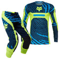 FOX (SALE) MX Jersey & Pant Kit Deal - FlexAir IMPRESSION (Fluo Yellow/Blue)