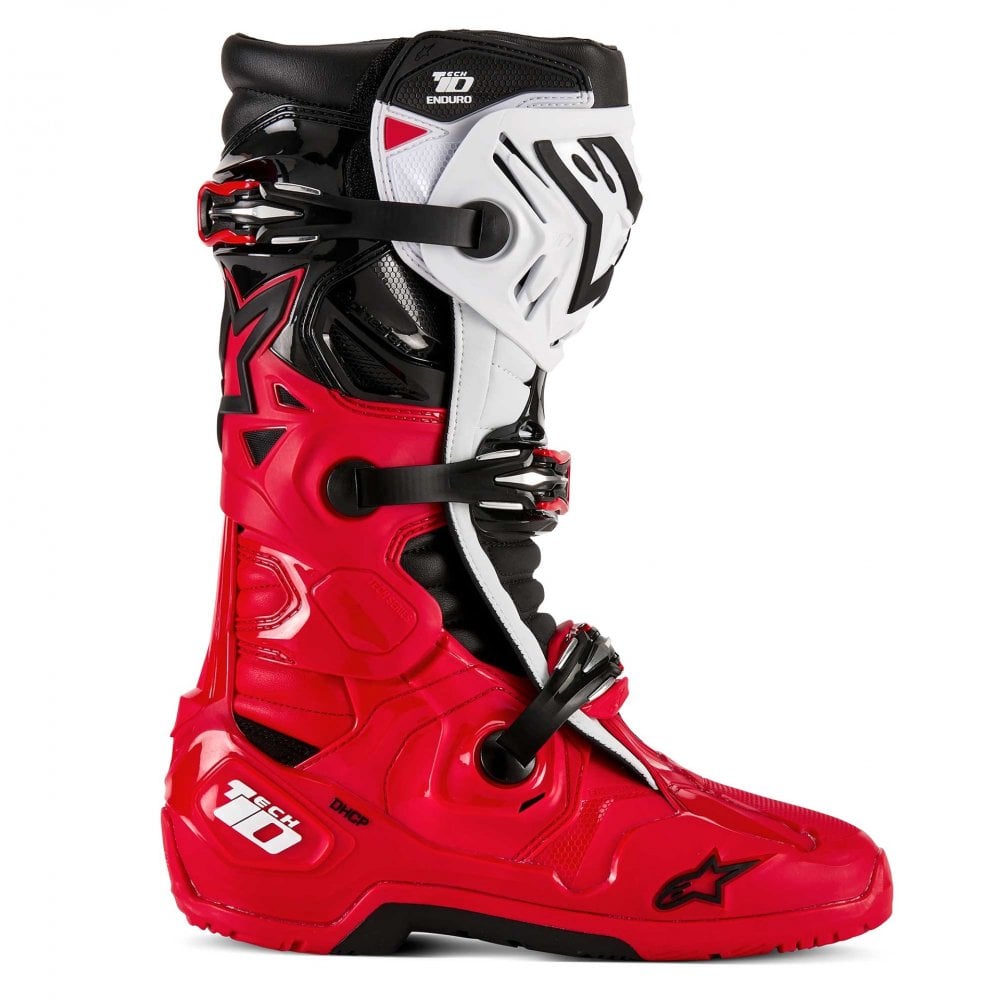 Alpinestars MX Boots - Tech 10 ENDURO (Bright Red/Black/White)