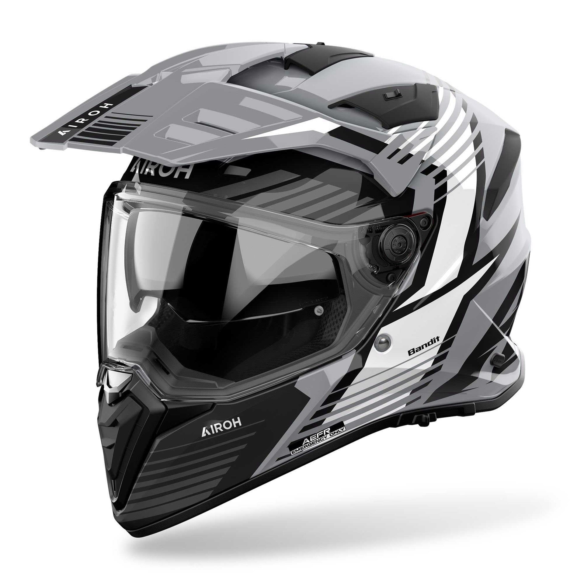 Airoh Motorcycle Adventure Helmet - Bandit Spicy Grey (Gloss)