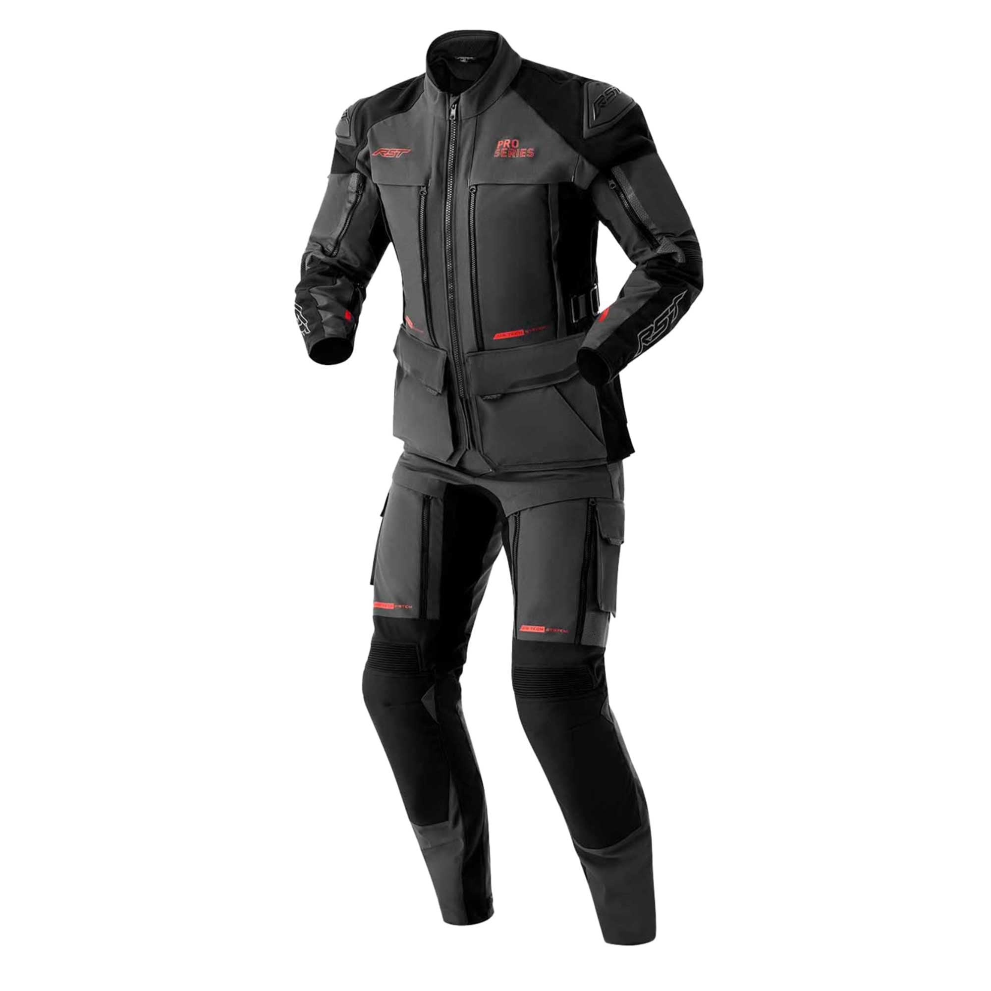 RST Motorcycle Adventure Textile Jacket - Pro Series Adventure D3O Armour (Grey / Black)
