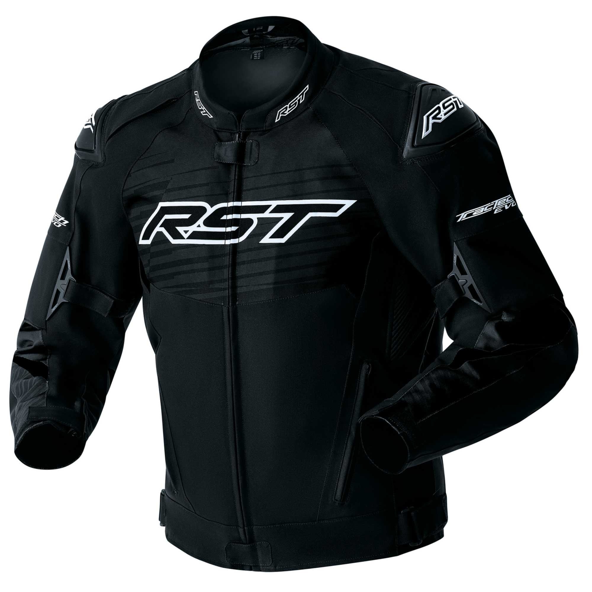 RST Motorcycle Sports | Road Textile Jacket - Tractech Evo D3O Armour (Black / White)