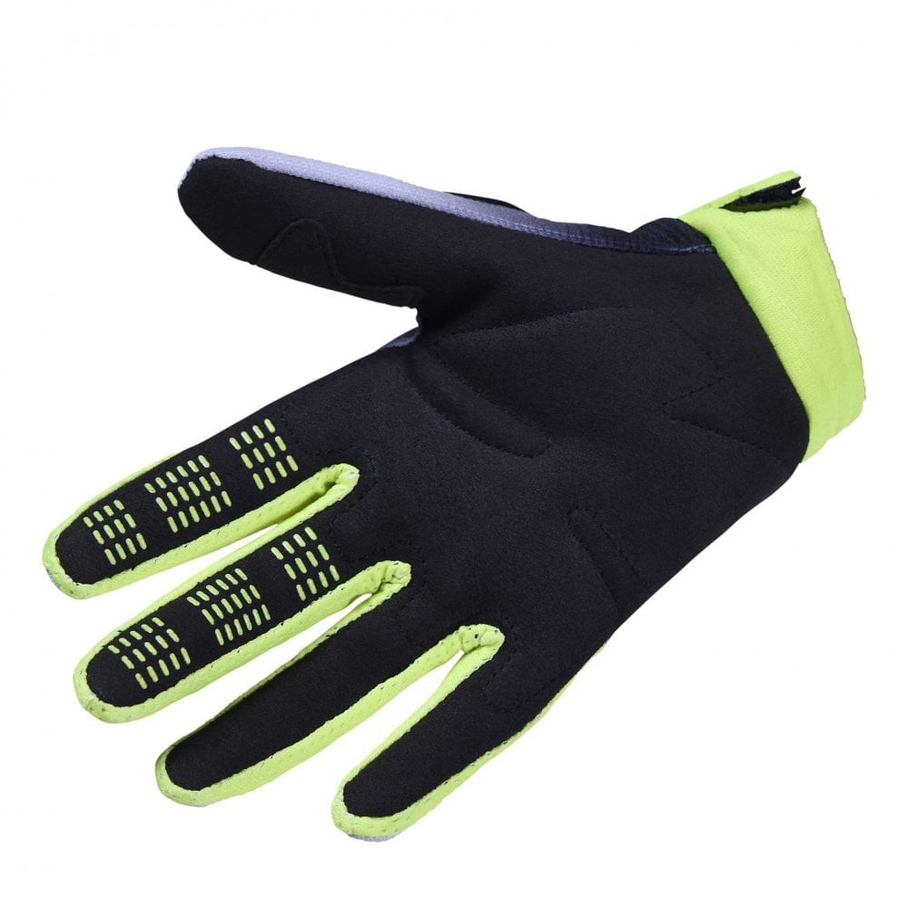 FOX Racing Youth MX Gloves - 180 COLLECT (Grey/Flo Yellow/Black)