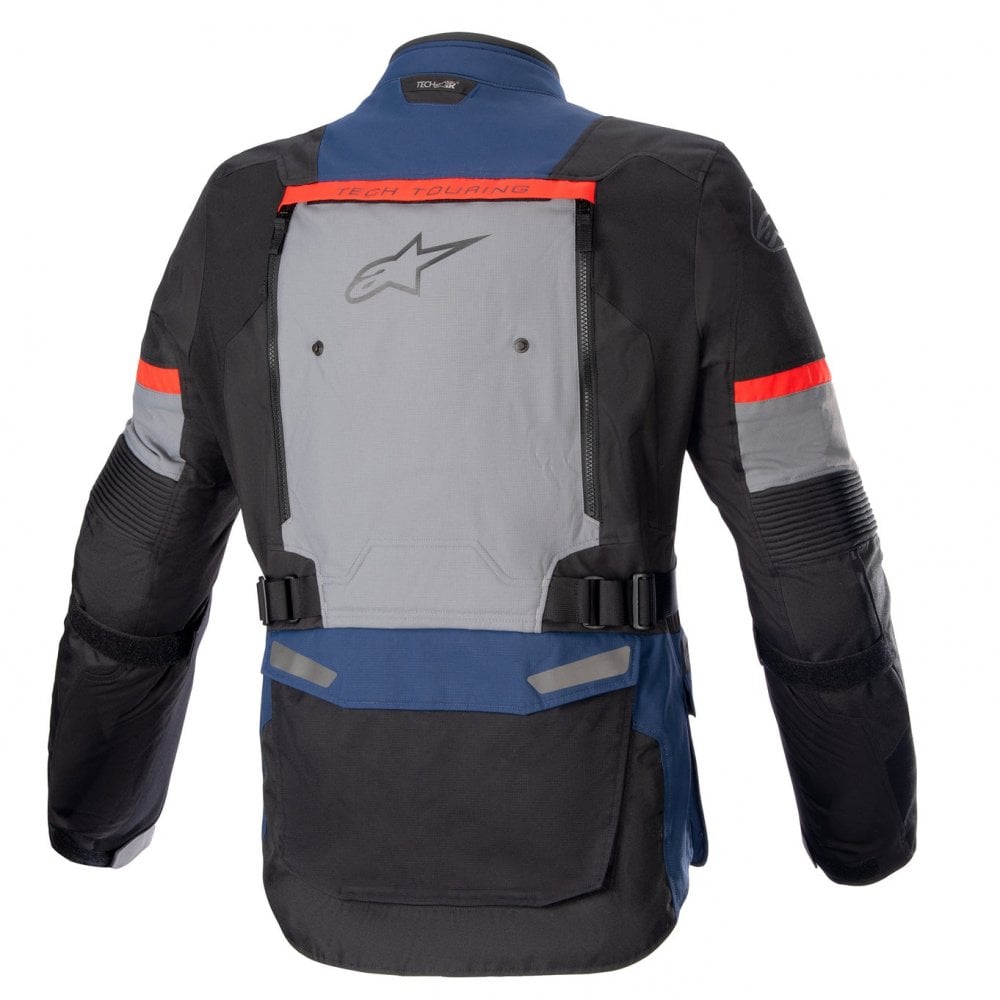 Alpinestars Bogota Pro Drystar Motorcycle Adventure | Touring Textile Jacket (Dark Blue/Black/Bright Red)