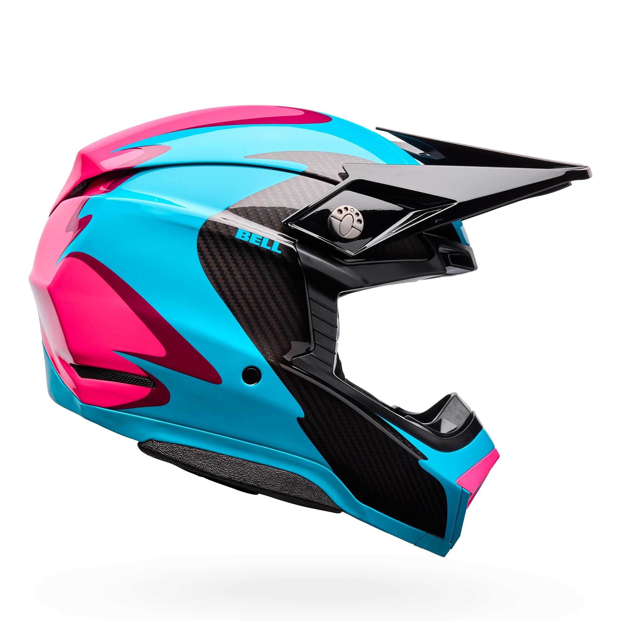 Bell Moto-10 SPHERICAL MX | Enduro Helmet FLUID (Blue/Pink/Carbon)