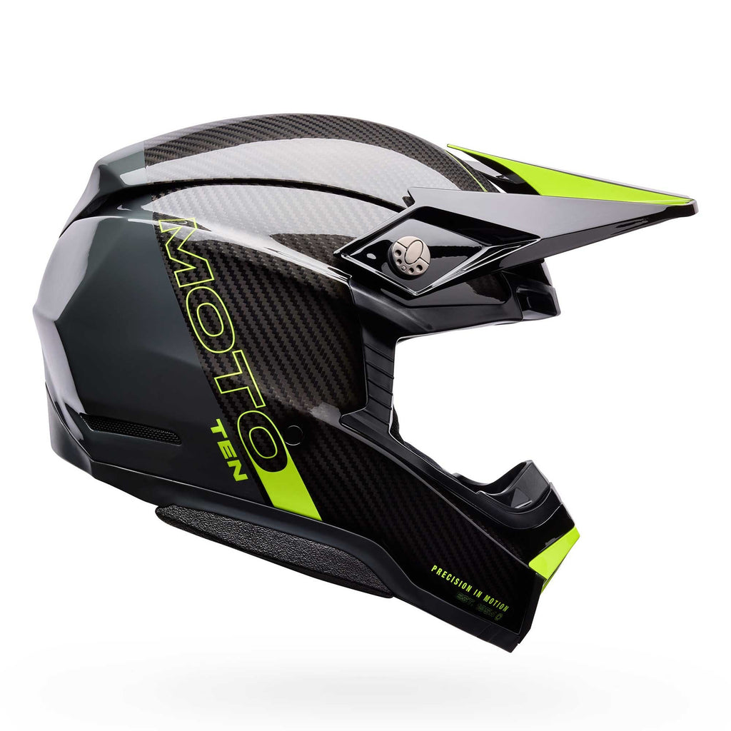 Bell Moto-10 SPHERICAL MX | Enduro Helmet STRIKE (Carbon/Grey/Fluo Yellow)