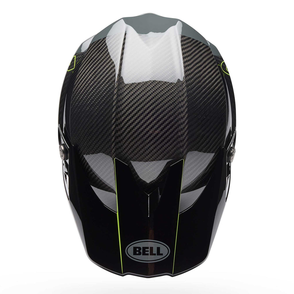 Bell Moto-10 SPHERICAL MX | Enduro Helmet STRIKE (Carbon/Grey/Fluo Yellow)