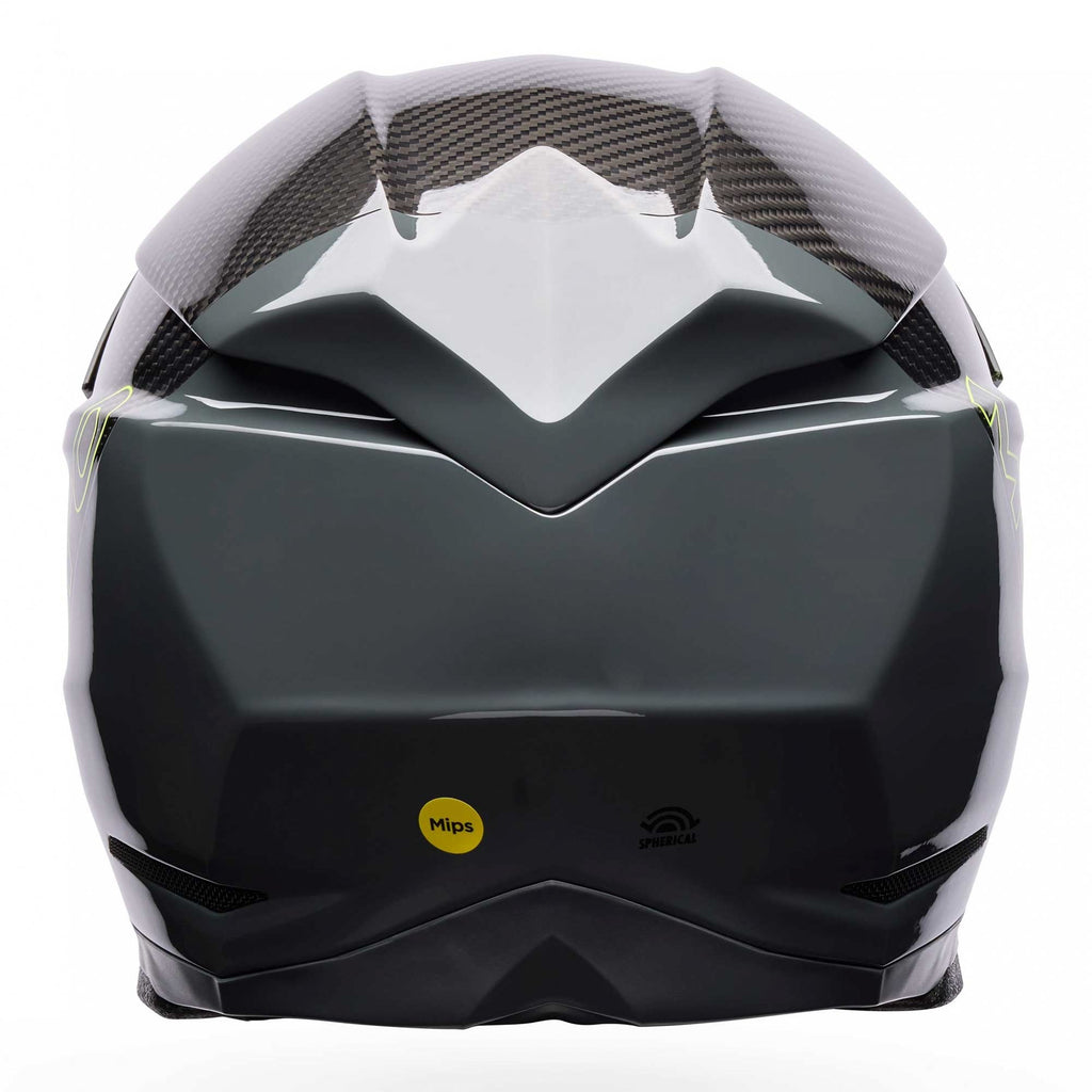 Bell Moto-10 SPHERICAL MX | Enduro Helmet STRIKE (Carbon/Grey/Fluo Yellow)