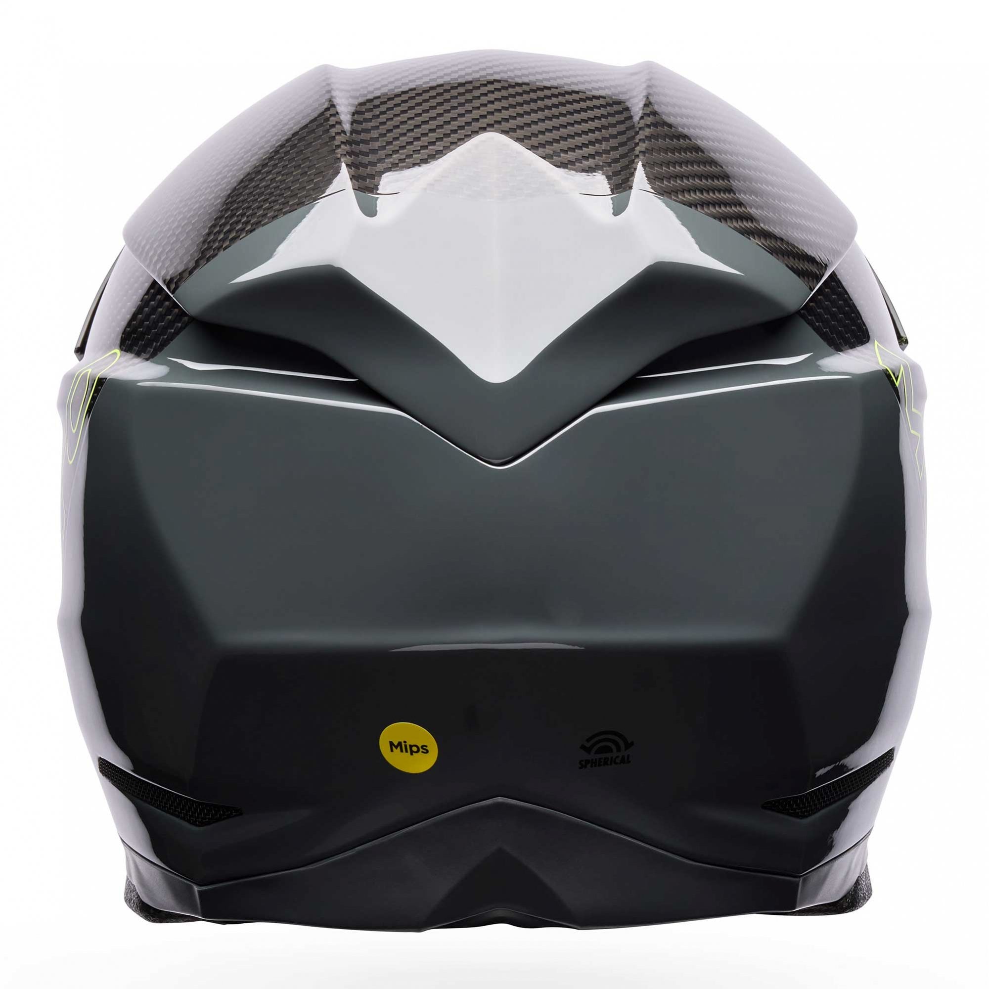 Bell Moto-10 SPHERICAL MX | Enduro Helmet STRIKE (Carbon/Grey/Fluo Yellow)