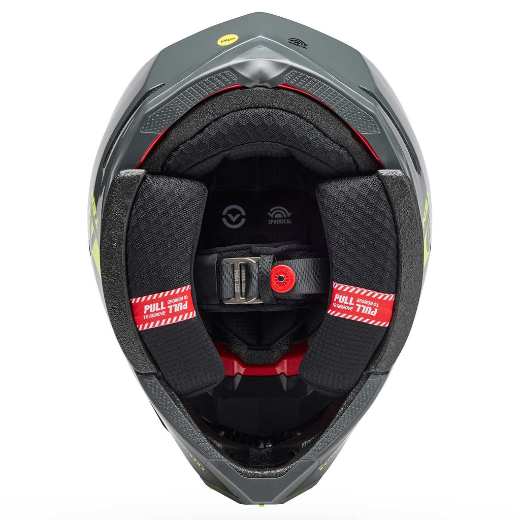 Bell Moto-10 SPHERICAL MX | Enduro Helmet STRIKE (Carbon/Grey/Fluo Yellow)