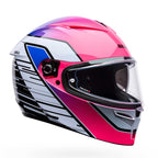 Bell Lithium MIPS TRANSITION Motorcycle Helmet (Black/White/Pink/Blue)