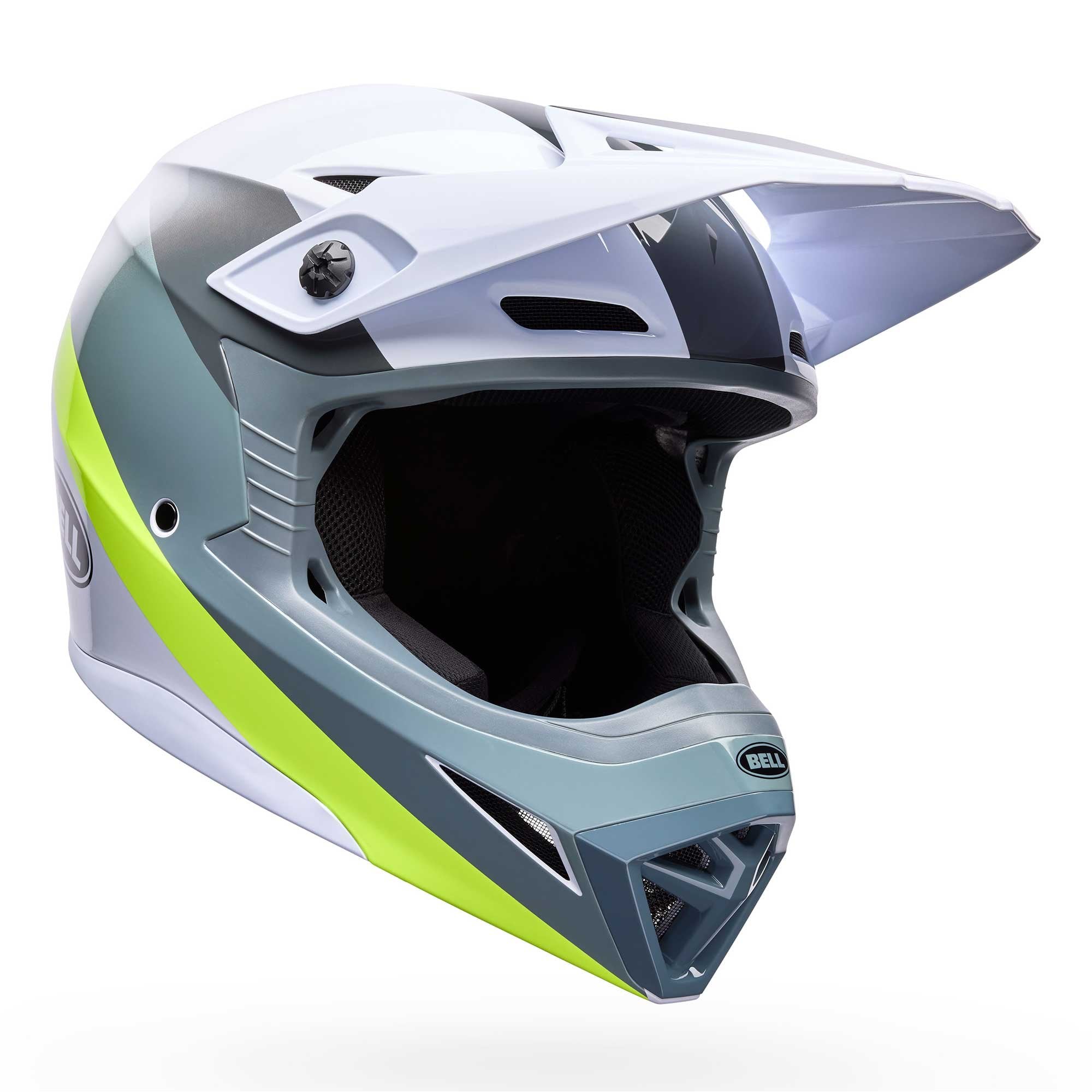 Bell MX | Enduro Helmet - MX-10 MIPS AVIATOR (White/Grey/Green/Fluo Yellow)