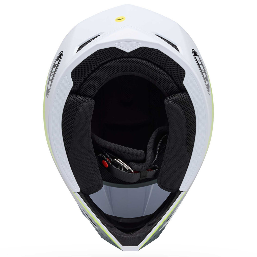 Bell MX | Enduro Helmet - MX-10 MIPS AVIATOR (White/Grey/Green/Fluo Yellow)