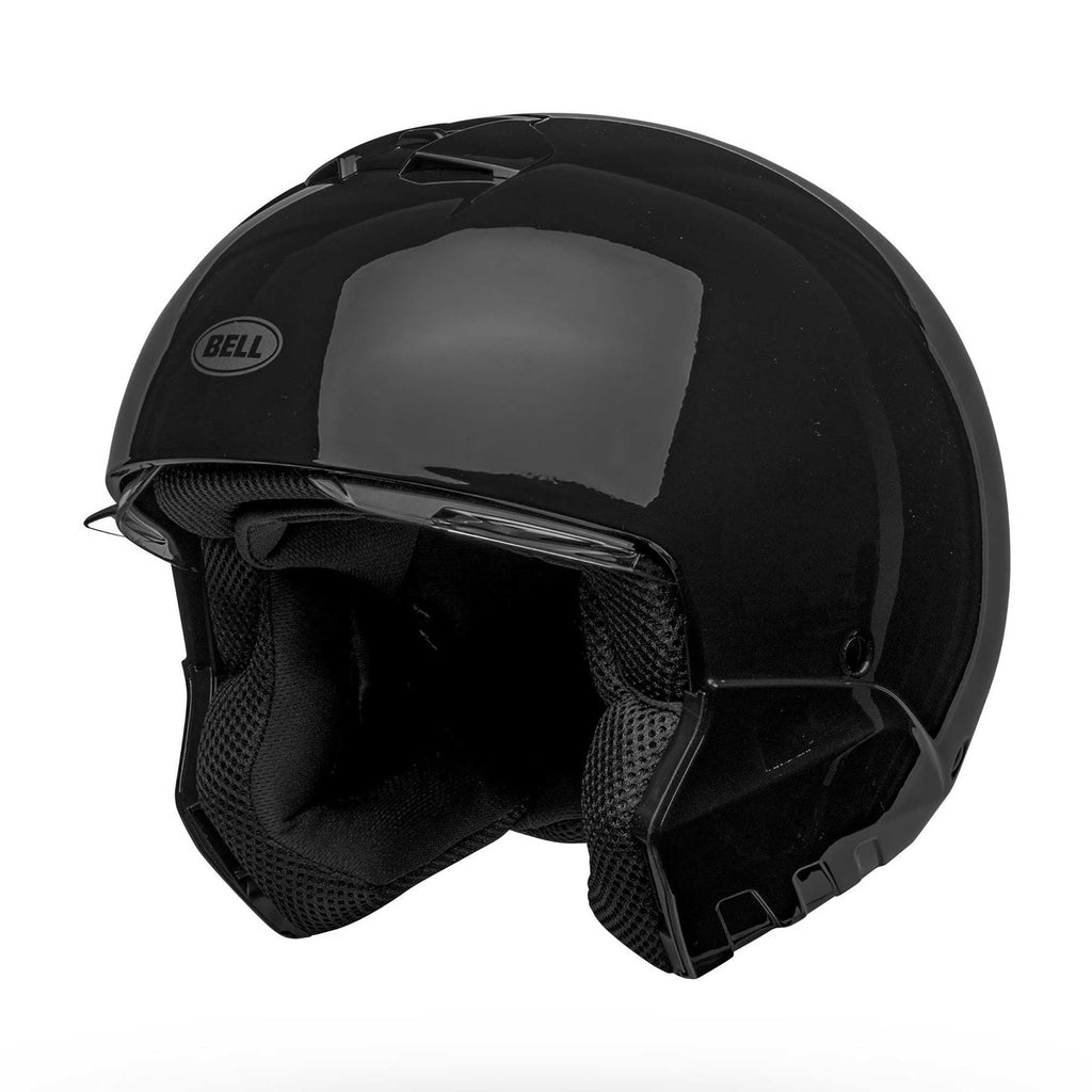 Bell Full | Open Face Motorcycle Helmet - BROOZER SOLID (Black)