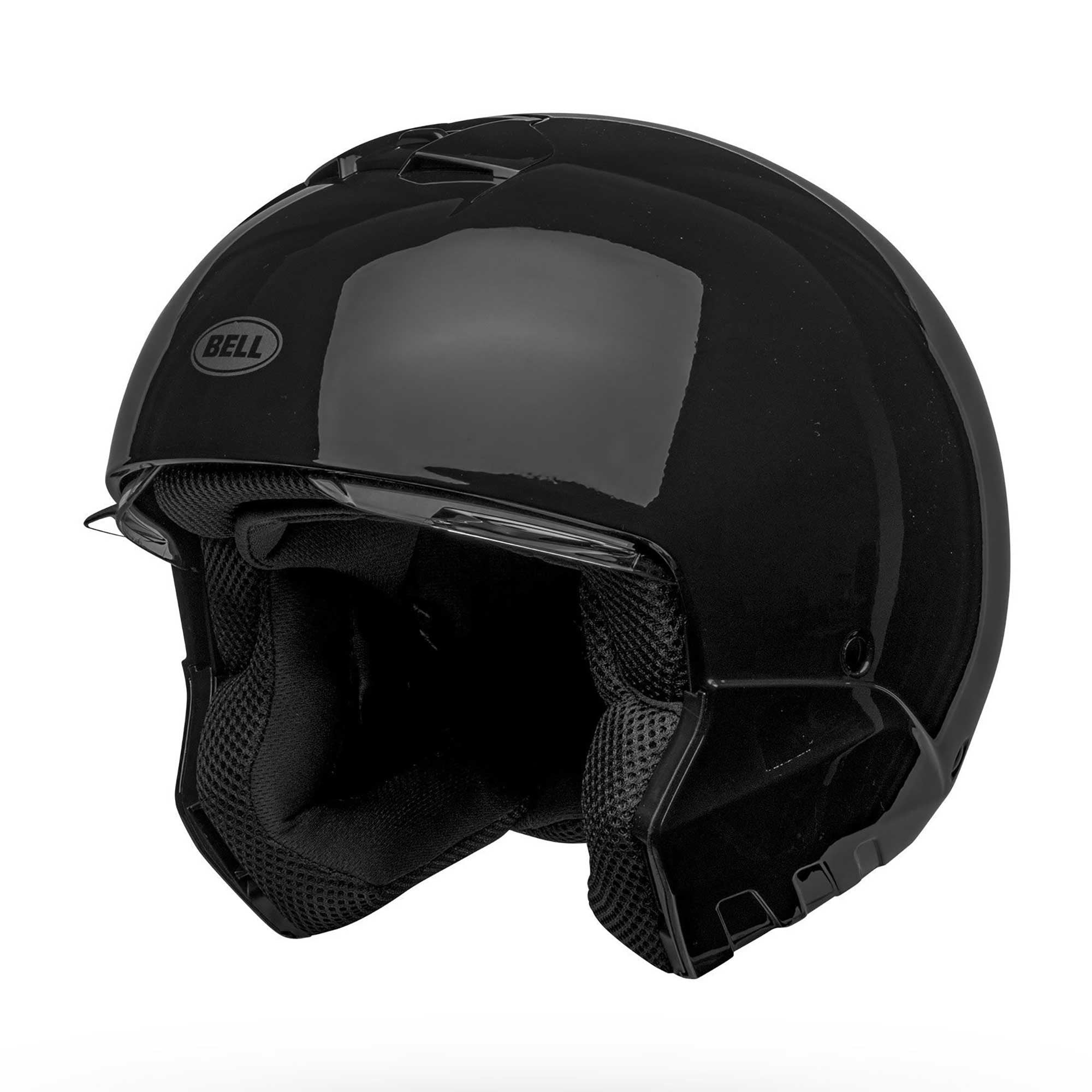 Bell Full | Open Face Motorcycle Helmet - BROOZER SOLID (Black)