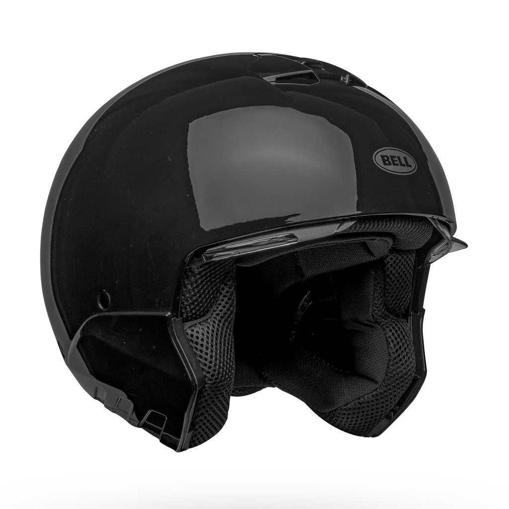 Bell Full | Open Face Motorcycle Helmet - BROOZER SOLID (Black)
