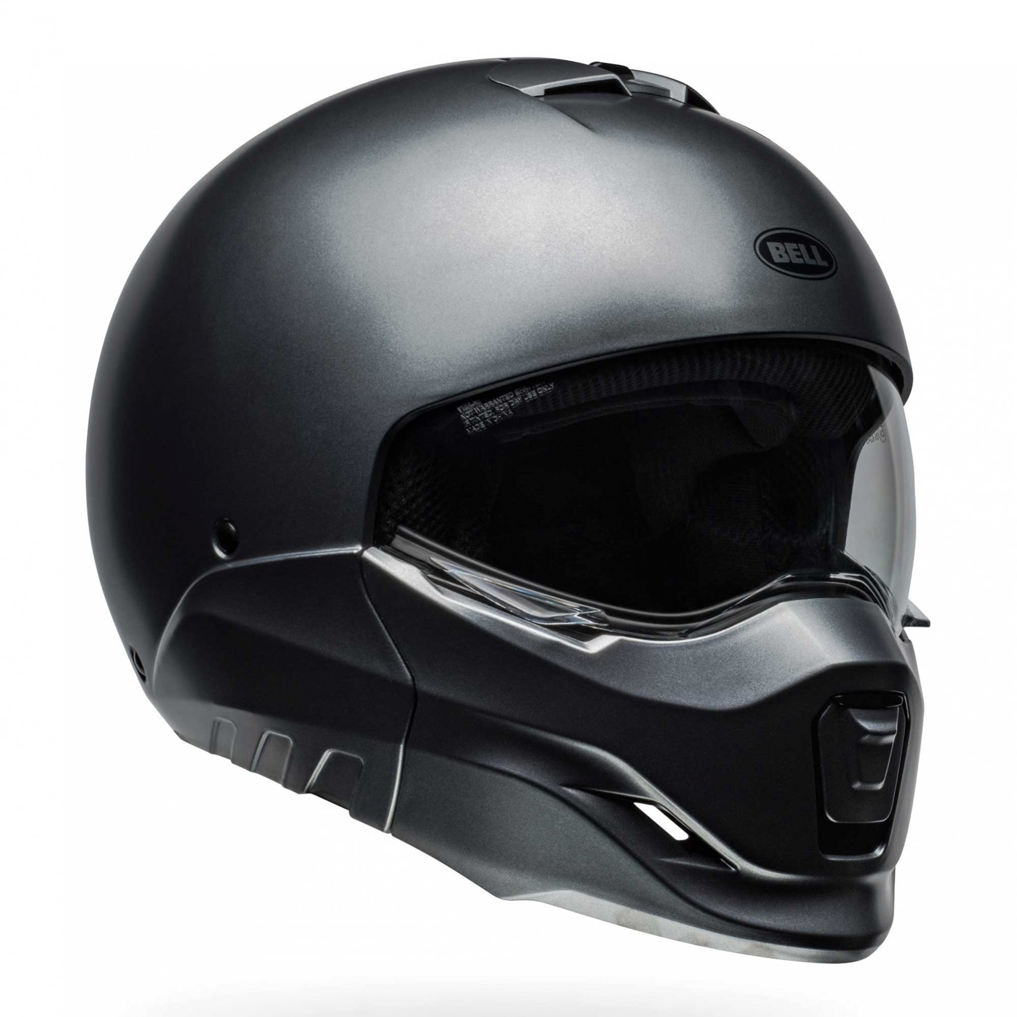 Bell Full | Open Face Motorcycle Helmet - BROOZER SOLID (Grey)
