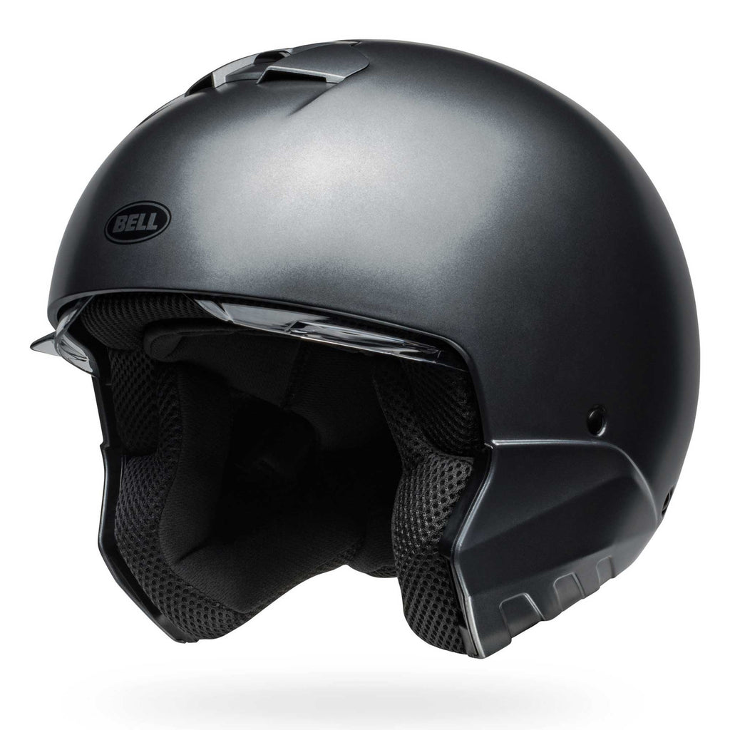 Bell Full | Open Face Motorcycle Helmet - BROOZER SOLID (Grey)
