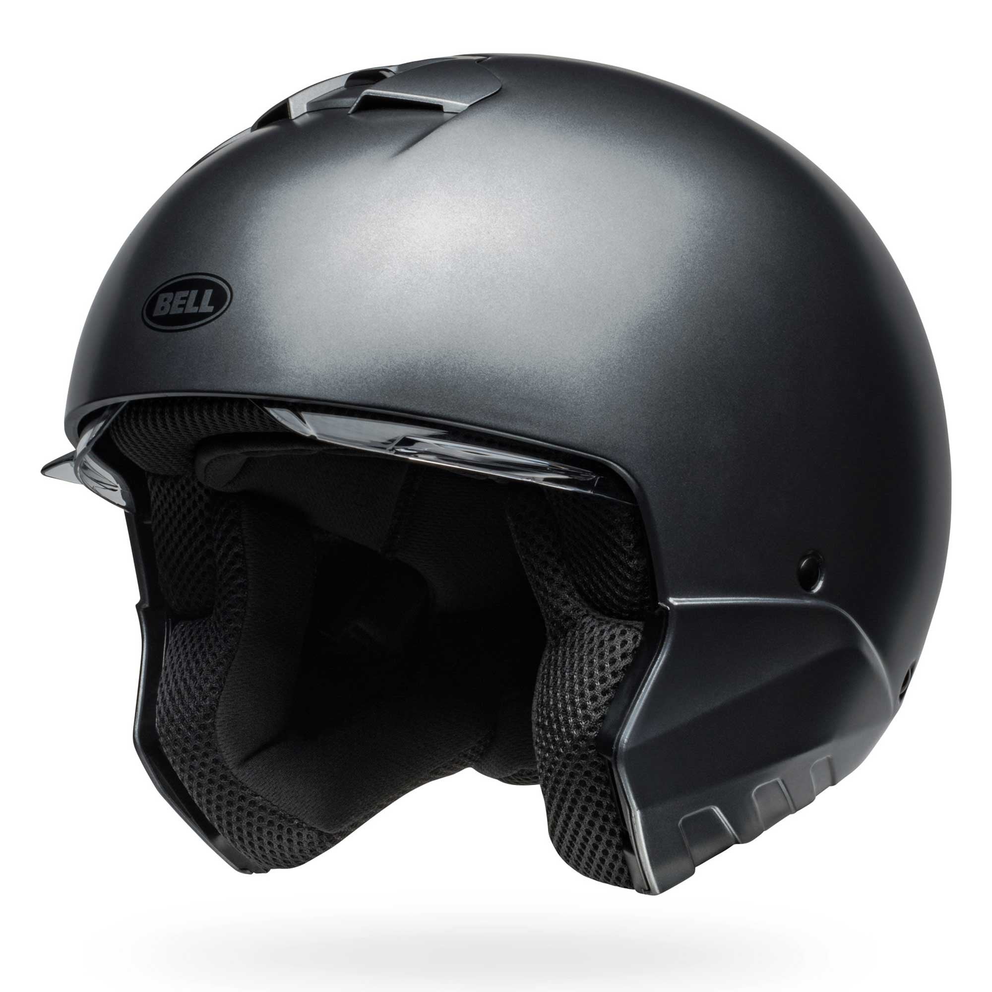 Bell Full | Open Face Motorcycle Helmet - BROOZER SOLID (Grey)