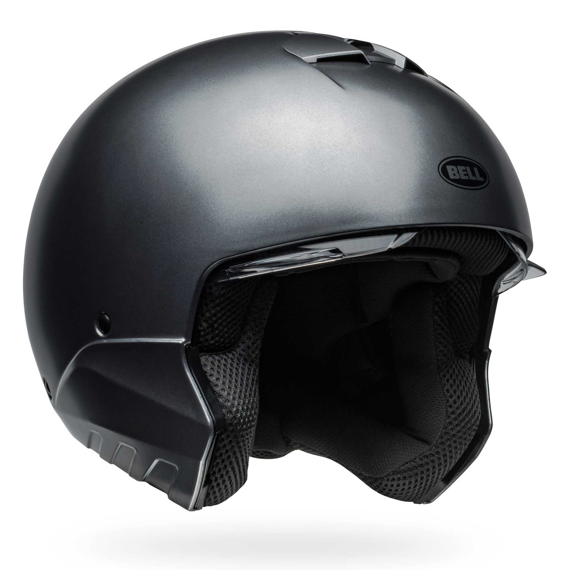 Bell Full | Open Face Motorcycle Helmet - BROOZER SOLID (Grey)