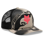 FOX Racing Mens Cap - Vision Mesh Trucker Snapback Hat (Chalk)